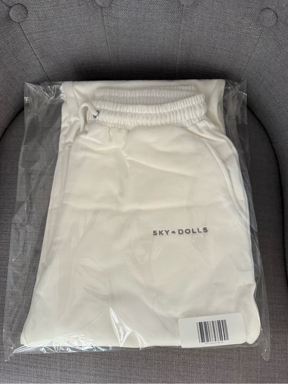 Sky Dolls Tall Long Sweat Pants Sweats Small Tall Off White Cloudy White New